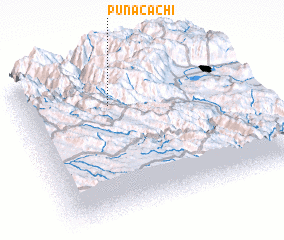 3d view of Puna Cachi