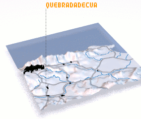 3d view of Quebrada de Cúa