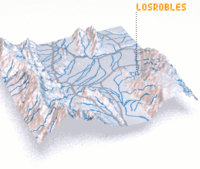 3d view of Los Robles