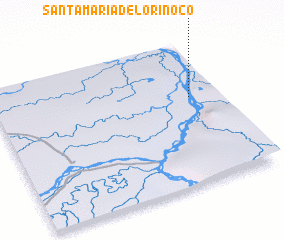 3d view of Santa María del Orinoco