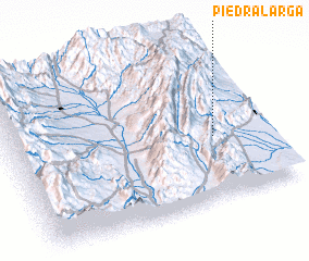 3d view of Piedra Larga