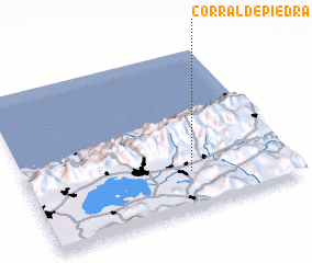 3d view of Corral de Piedra