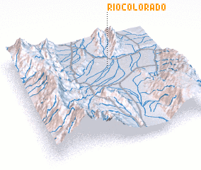 3d view of Río Colorado
