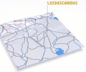 3d view of Los Dos Caminos