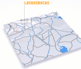 3d view of Las Dos Bocas