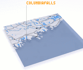 3d view of Columbia Falls