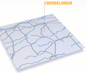 3d view of Caño del Medio