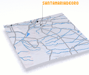 3d view of Santa María de Oro