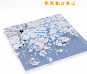 3d view of Blue Hill Falls