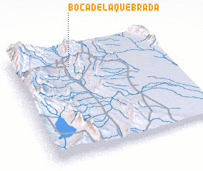 3d view of Boca de la Quebrada