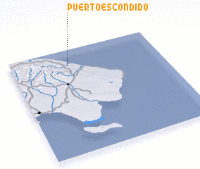 3d view of Puerto Escondido