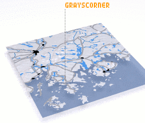 3d view of Grays Corner