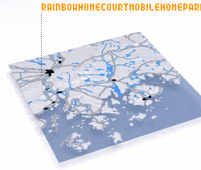 3d view of Rainbow Home Court Mobile Home Park