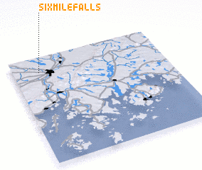 3d view of Six Mile Falls