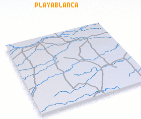 3d view of Playa Blanca