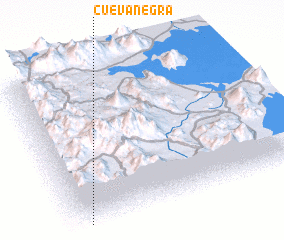 3d view of Cueva Negra