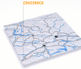 3d view of Cross Rock