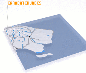 3d view of Cañada Te Hundes