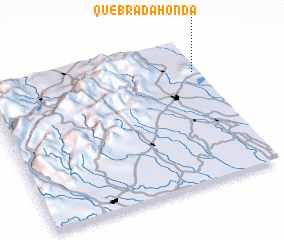 3d view of Quebrada Honda