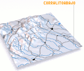 3d view of Corralito Abajo