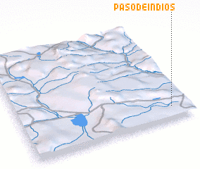 3d view of Paso de Indios