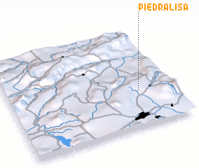 3d view of Piedra Lisa