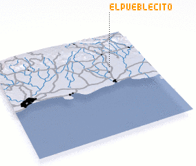 3d view of El Pueblecito