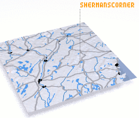 3d view of Shermans Corner