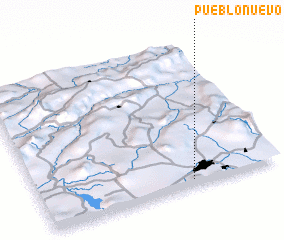 3d view of Pueblo Nuevo