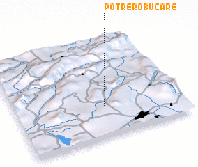 3d view of Potrero Bucare