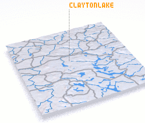 3d view of Clayton Lake