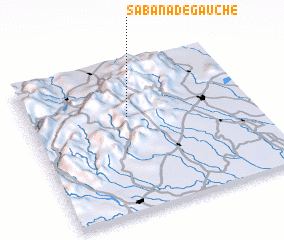 3d view of Sabana de Gauche