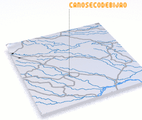 3d view of Caño Seco de Bijao