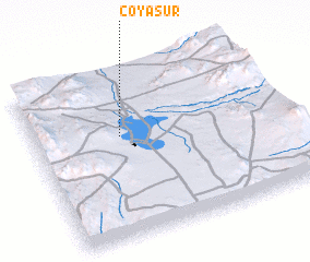 3d view of Coya Sur