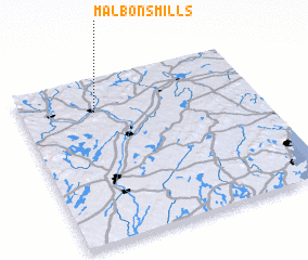 3d view of Malbons Mills