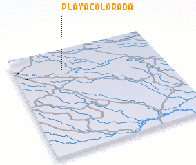 3d view of Playa Colorada