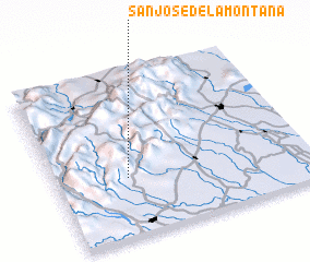 3d view of San José de la Montaña