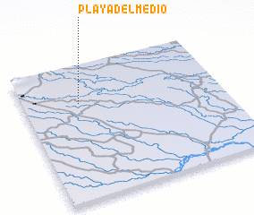 3d view of Playa del Medio