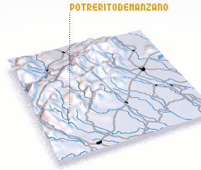 3d view of Potrerito de Manzano