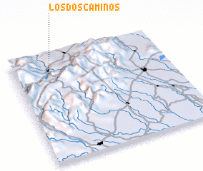 3d view of Los Dos Caminos