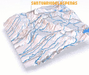 3d view of Santuario de las Peñas