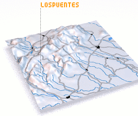 3d view of Los Puentes