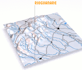 3d view of Río Guanare