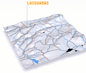 3d view of Las Guamas