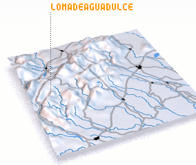 3d view of Loma de Agua Dulce