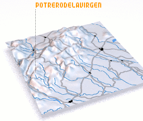 3d view of Potrero de La Vírgen