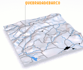 3d view of Quebrada de Barco