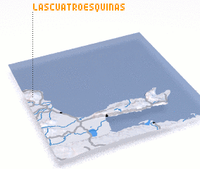 3d view of Las Cuatro Esquinas