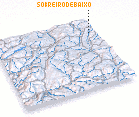 3d view of Sobreiró de Baixo