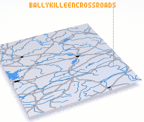 3d view of Ballykilleen Cross Roads